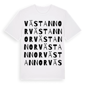 Västannor ordlek t-shirt – ekologisk bomull t-shirt från Pinshirt