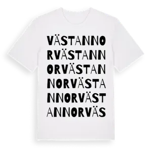 Västannor ordlek t-shirt – ekologisk bomull t-shirt från Pinshirt