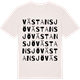 Vintage White t-shirt med Västansjö ordlek t-shirt