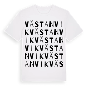Västanvik ordlek t-shirt – ekologisk bomull t-shirt från Pinshirt