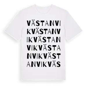 Västanvik ordlek t-shirt – ekologisk bomull t-shirt från Pinshirt