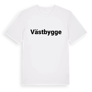Västbygge fetstil t-shirt – ekologisk bomull t-shirt från Pinshirt