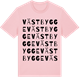 Pink Cotton t-shirt med Västbygge ordlek t-shirt