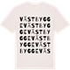 Vintage White t-shirt med Västbygge ordlek t-shirt