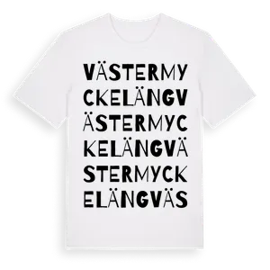 Västermyckeläng ordlek t-shirt – ekologisk bomull t-shirt från Pinshirt