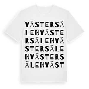 Västersälen ordlek t-shirt – ekologisk bomull t-shirt från Pinshirt
