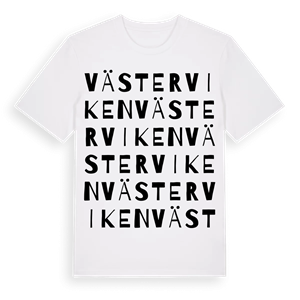Västerviken ordlek t-shirt – ekologisk bomull t-shirt från Pinshirt