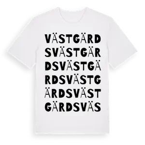Västgärds ordlek t-shirt – ekologisk bomull t-shirt från Pinshirt
