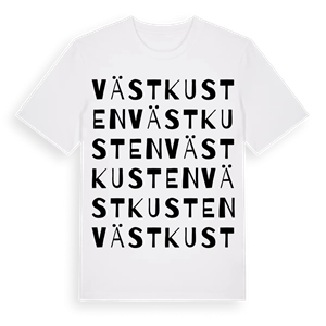 Västkusten ordlek t-shirt – ekologisk bomull t-shirt från Pinshirt