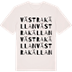 Vintage White t-shirt med Västra Källan ordlek t-shirt