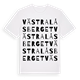 White t-shirt med Västra låsberget ordlek t-shirt