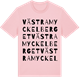 Pink Cotton t-shirt med Västra Myckelberget ordlek t-shirt