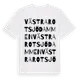 White t-shirt med Västra Rotsjödammen ordlek t-shirt