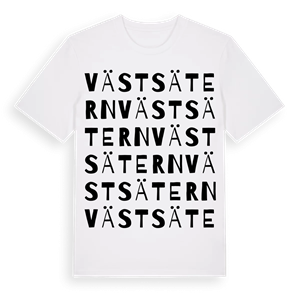Västsätern ordlek t-shirt – ekologisk bomull t-shirt från Pinshirt