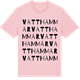 Pink Cotton t-shirt med Vatthammar ordlek t-shirt