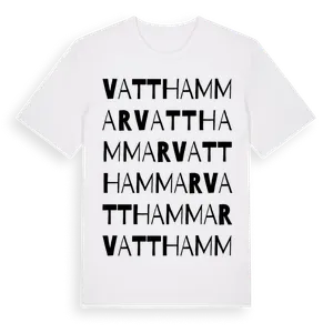 Vatthammar ordlek t-shirt – ekologisk bomull t-shirt från Pinshirt