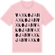 Pink Cotton t-shirt med Vaxkojan ordlek t-shirt
