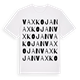 White t-shirt med Vaxkojan ordlek t-shirt