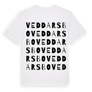 Veddarsbo ordlek t-shirt – ekologisk bomull t-shirt från Pinshirt