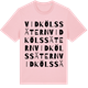 Pink Cotton t-shirt med Vidkölssätern ordlek t-shirt