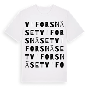 Viforsnäset ordlek t-shirt – ekologisk bomull t-shirt från Pinshirt