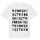 White t-shirt med Viforsnäset ordlek t-shirt