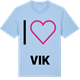 Blue Soul t-shirt med Jag älskar Vik t-shirt stort tryck