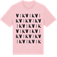 Pink Cotton t-shirt med Vik ordlek t-shirt