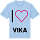 Blue Soul t-shirt med Jag älskar Vika t-shirt stort tryck