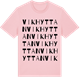 Pink Cotton t-shirt med Vikhyttan ordlek t-shirt