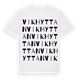 White t-shirt med Vikhyttan ordlek t-shirt