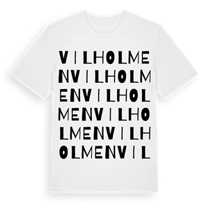 Vilholmen ordlek t-shirt – ekologisk bomull t-shirt från Pinshirt