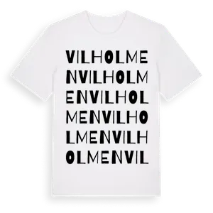 Vilholmen ordlek t-shirt – ekologisk bomull t-shirt från Pinshirt