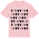 Pink Cotton t-shirt med Vimo ordlek t-shirt