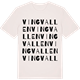 Vintage White t-shirt med Vingvallen ordlek t-shirt