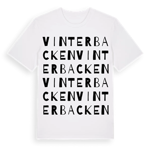 Vinterbacken ordlek t-shirt – ekologisk bomull t-shirt från Pinshirt