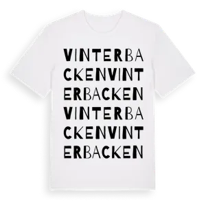Vinterbacken ordlek t-shirt – ekologisk bomull t-shirt från Pinshirt