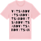 Pink Cotton t-shirt med Vitsand ordlek t-shirt