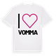 White t-shirt med Jag älskar Vomma t-shirt stort tryck