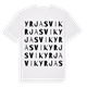 White t-shirt med Yrjasvik ordlek t-shirt