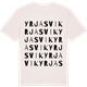 Vintage White t-shirt med Yrjasvik ordlek t-shirt