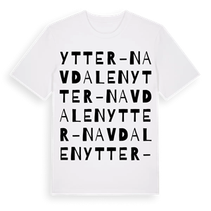 Ytter-Navdalen ordlek t-shirt – ekologisk bomull t-shirt från Pinshirt