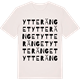 Vintage White t-shirt med Ytteränget ordlek t-shirt