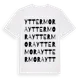 White t-shirt med Yttermora ordlek t-shirt