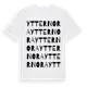 White t-shirt med Ytternora ordlek t-shirt