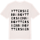 Vintage White t-shirt med Yttersbenning ordlek t-shirt