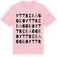 Pink Cotton t-shirt med Yttre Baggbo ordlek t-shirt