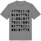 Mid Heather Gray t-shirt med Yttre Baggbo ordlek t-shirt
