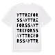 White t-shirt med Yttre Forssa ordlek t-shirt