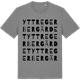 Mid Heather Gray t-shirt med Yttre Gerbergärdet ordlek t-shirt